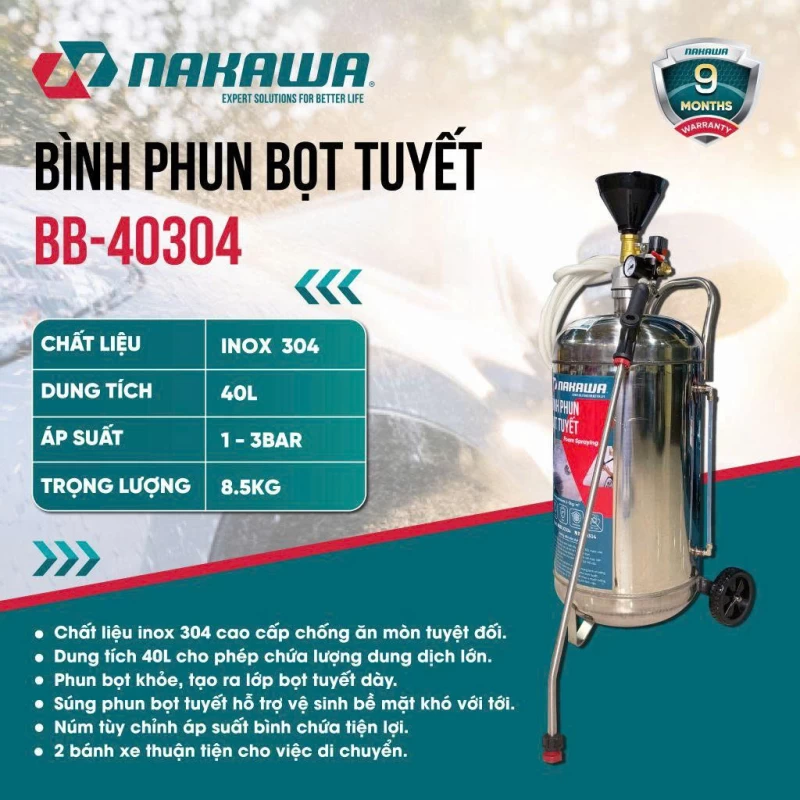 Bình phun bọt tuyết NAKAWA BB-40304 - Thumbnail 5