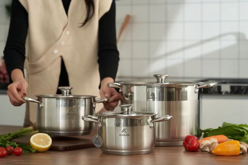 Bộ Nồi Inox 3 Món Kailer KL-6668 - Ảnh 3