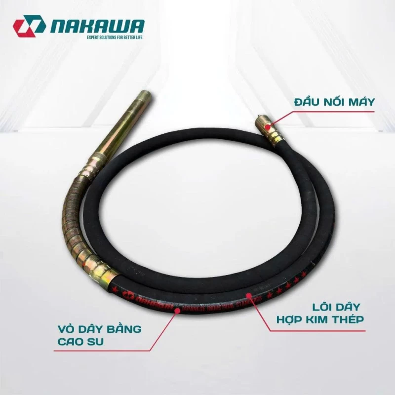 Dây đầm rung bê tông NAKAWA NK50-6 - Ảnh 2