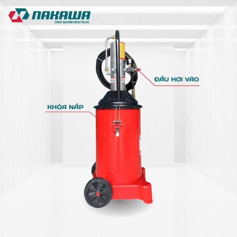 Máy bơm mỡ dùng khí nén NAKAWA BM-15L - Ảnh 3