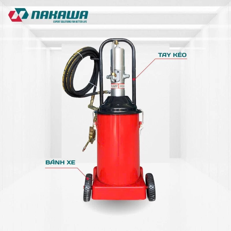 Máy bơm mỡ dùng khí nén NAKAWA BM-15L - Ảnh 1