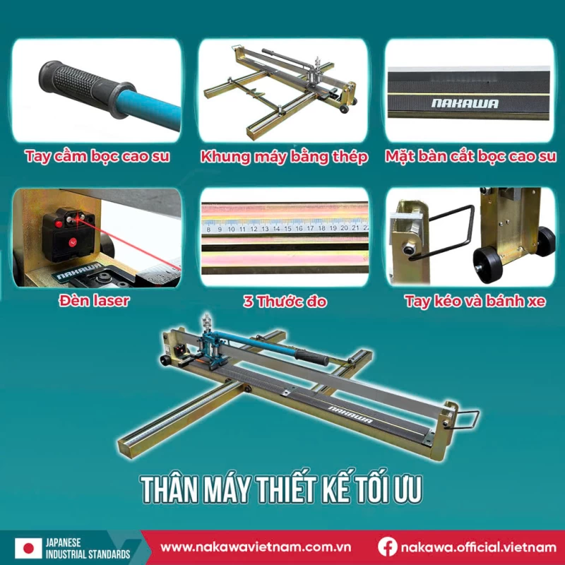 Máy Cắt Gạch Bàn Đẩy Tay Nakawa NK-CGB1000 - Thumbnail 3