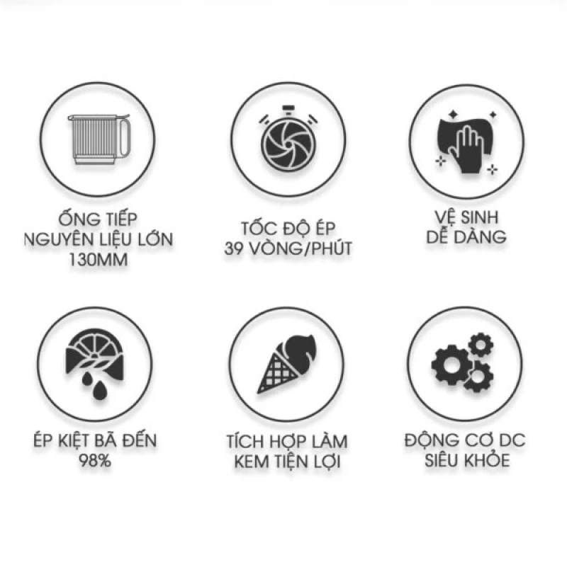 Máy ép chậm KALITE KSJ868 động cơ DC siêu khỏe ép kiệt bã - Thumbnail 7