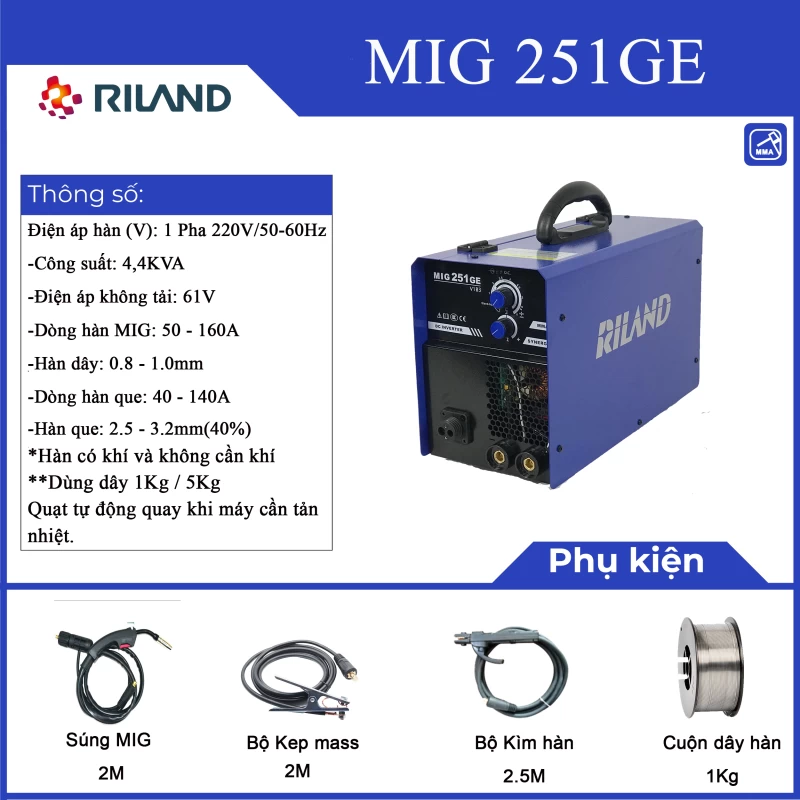 MÁY HÀN RILAND MIG 251GE - Thumbnail 2