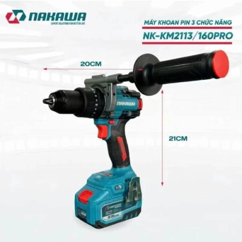 Máy khoan pin 3 chức năng NAKAWA NK-KM2113/160PRO - Thumbnail 1