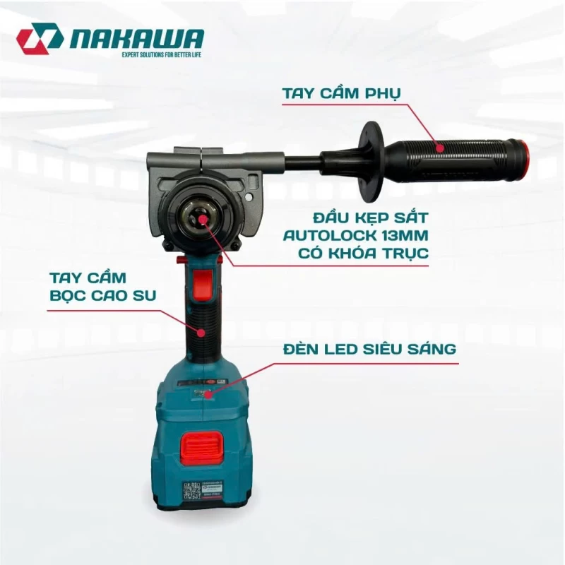 Máy khoan pin 3 chức năng NAKAWA NK-KM2113/160PRO - Thumbnail 4