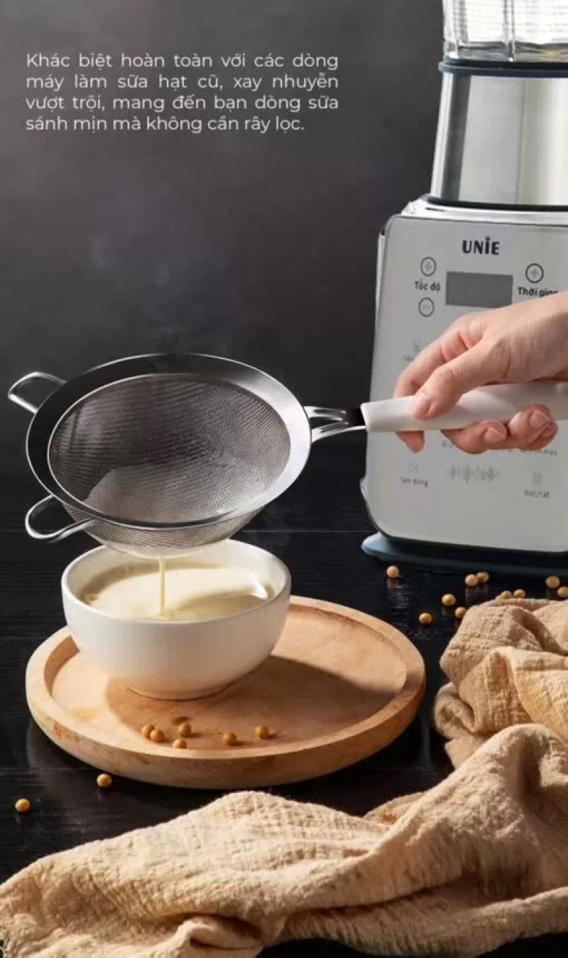 Máy làm sữa hạt UNIE V9S PRO dung tích 1,75L, xay nấu siêu êm, vệ sinh khử khuẩn tự động - Thumbnail 8