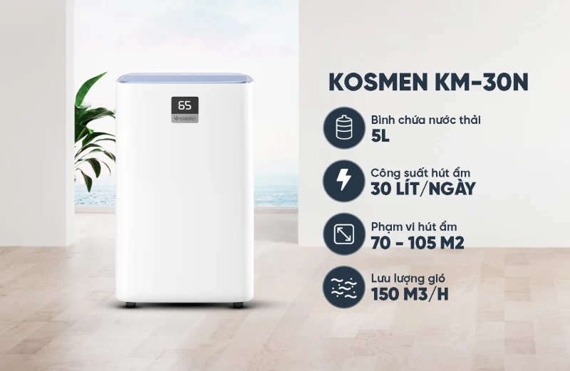 Máy Lọc Không Khí Và Hút Ẩm Kosmen KM-30N - Thumbnail 4