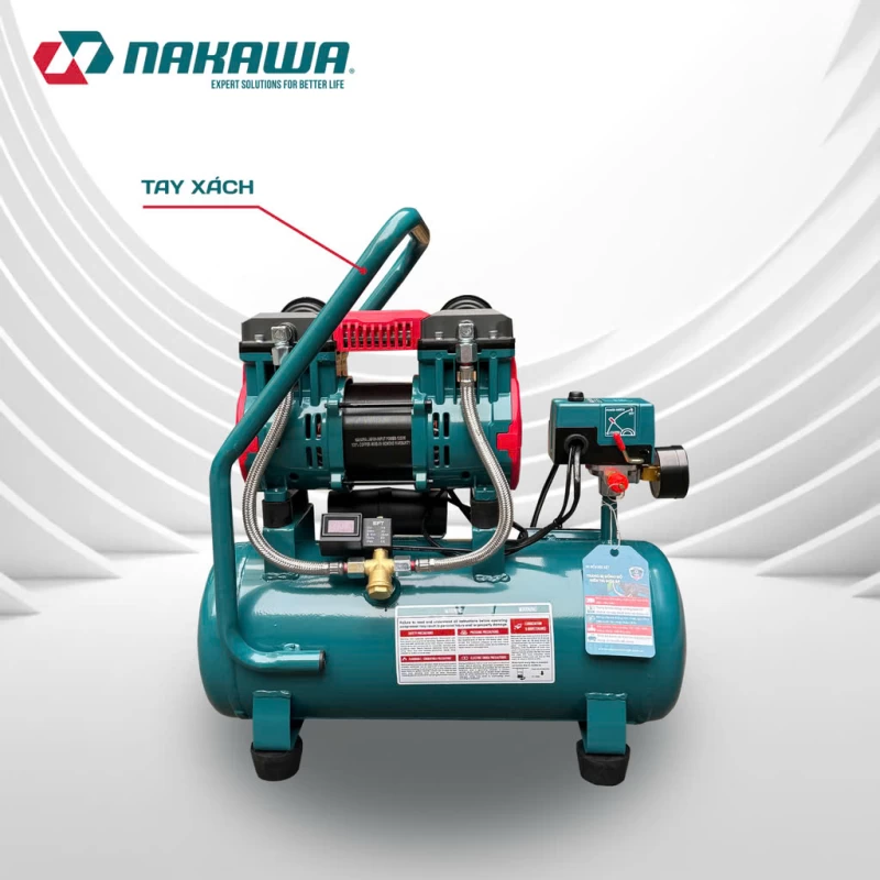 Máy Nén Khí Không Dầu Tốc Nhanh Siêu Êm 1200W 15L Nakawa NK-BH1615E - Thumbnail 3