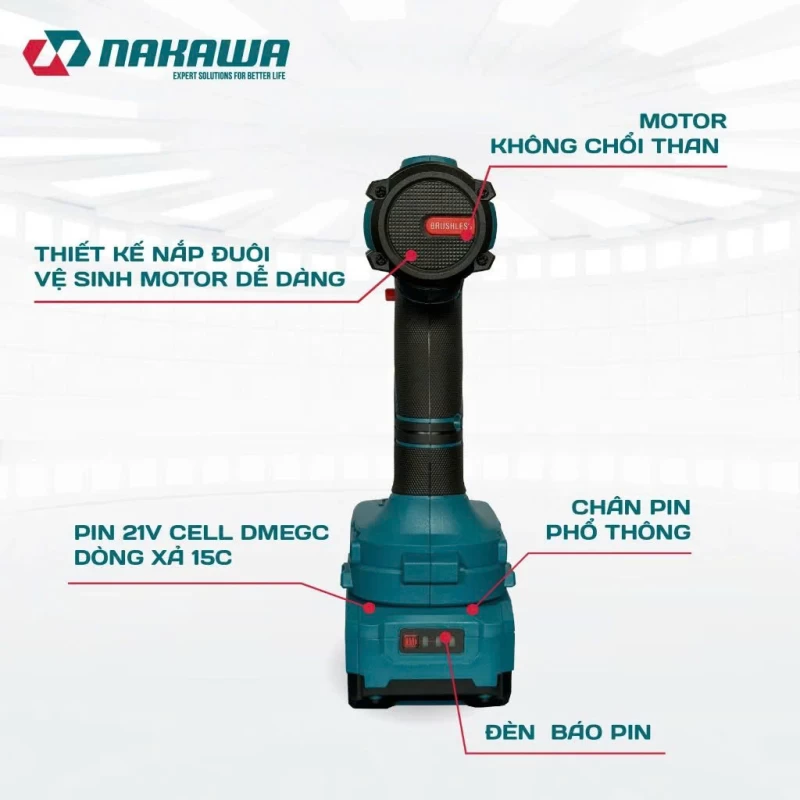 Máy siết bu lông pin NAKAWA NK-BM21/550PRO - Thumbnail 4