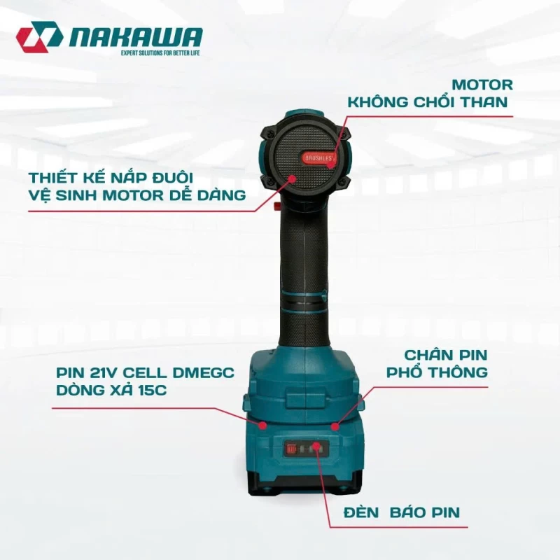 Máy siết vít pin NAKAWA NK-VM21/260PRO - Thumbnail 3