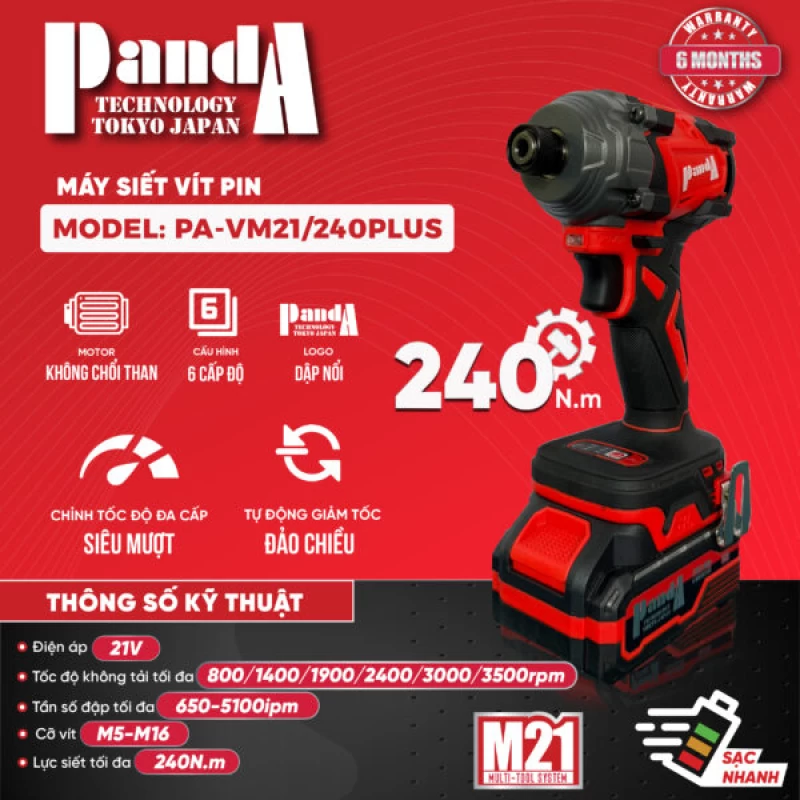 Máy vặn vít pin PANDA PA-VM21/240PLUS - Thumbnail 1