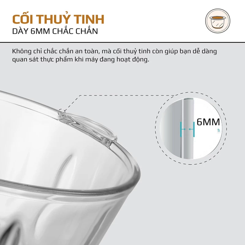 Máy Xay Thực Phẩm Đa Năng OLIVO FC21 - Dung Tích 2.1L - Công Suất 500W - Thumbnail 9