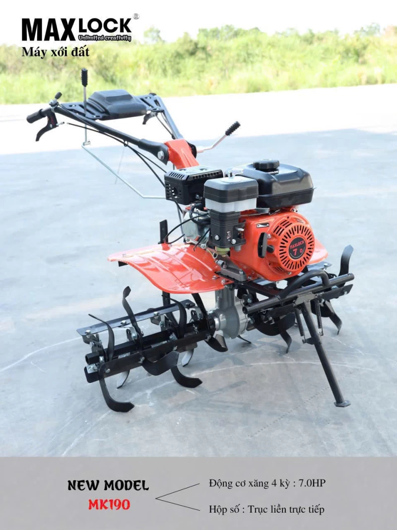 Máy Xới Đất Chạy Xăng Maxlock MK190 - Thumbnail 3