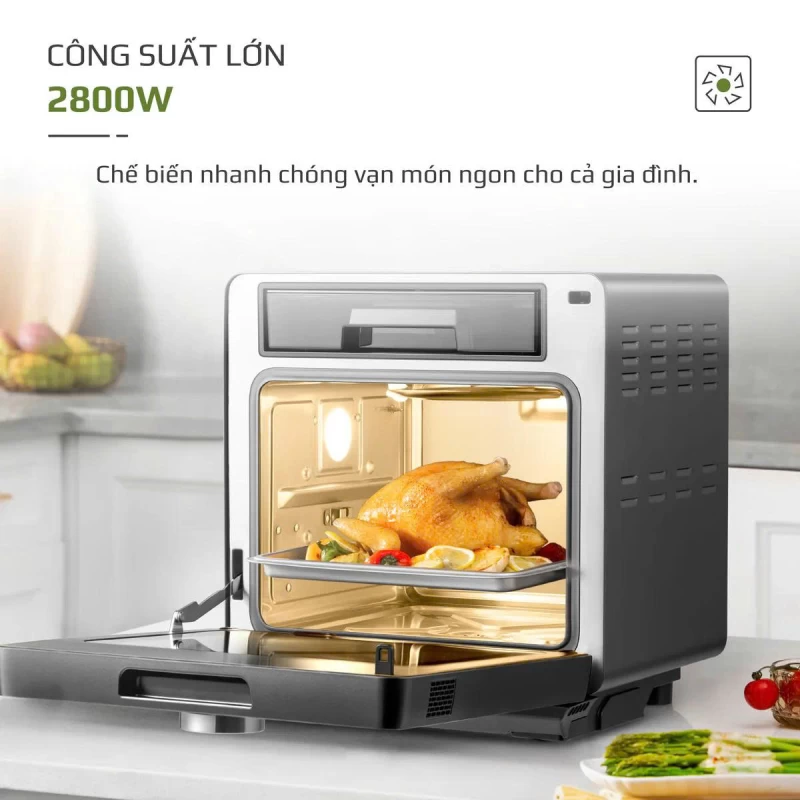 Nồi Chiên Hấp Đa Năng OLIVO SF16 PRO 2025 - 70 Chế Độ Cài Sẵn, Toàn Bộ Khoang Nồi Và Phụ Kiện Bằng Inox 304 Cao Cấp, Dung Tích 16L, Vệ Sinh Dễ Dàng - Thumbnail 32