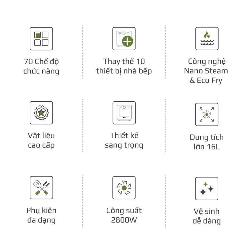 Nồi Chiên Hấp Đa Năng OLIVO SF16 PRO 2025 - 70 Chế Độ Cài Sẵn, Toàn Bộ Khoang Nồi Và Phụ Kiện Bằng Inox 304 Cao Cấp, Dung Tích 16L, Vệ Sinh Dễ Dàng - Thumbnail 1