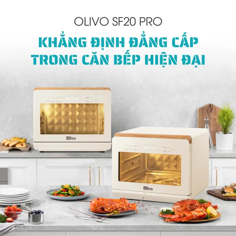 Nồi Chiên Hấp Đa Năng OLIVO SF20 PRO - Dung tích vượt trội 20L, Ứng dụng công nghệ hiện đại bậc nhất - Hấp Nano Steam/Chiên Eco Fry, 70 Chế Độ Cài Sẵn,Vệ Sinh Dễ Dàng - Thumbnail 27