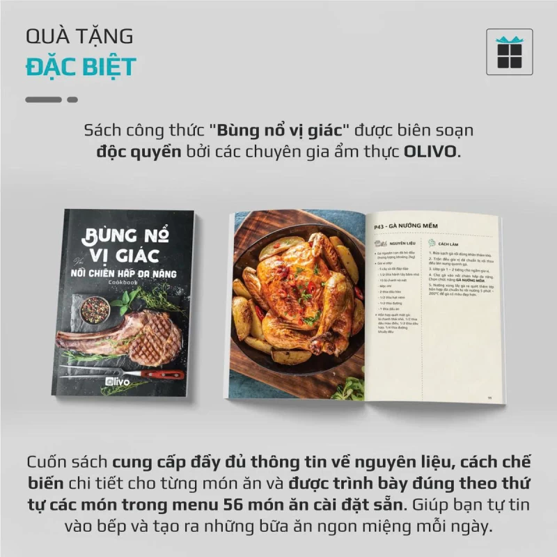 Nồi Chiên Hấp Đa Năng OLIVO SF20 PRO - Dung tích vượt trội 20L, Ứng dụng công nghệ hiện đại bậc nhất - Hấp Nano Steam/Chiên Eco Fry, 70 Chế Độ Cài Sẵn,Vệ Sinh Dễ Dàng - Thumbnail 17