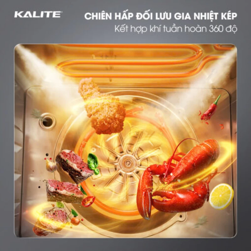 Nồi chiên hơi nước KALITE STEAM ULTRA 360, dung tích 20l, 4in, công nghệ SteamTech Fusion 360 - Thumbnail 5