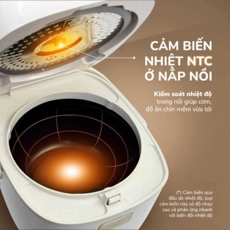 Nồi cơm điện lòng gốm cao cấp UNIE URC818, chống dính tự nhiên, dung tích 1,8L - Thumbnail 10