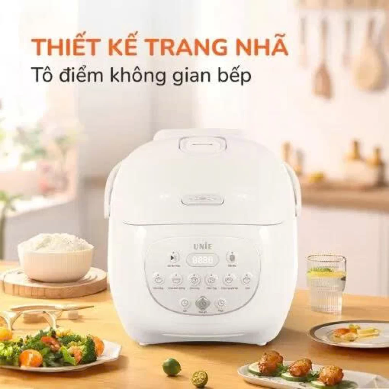 Nồi cơm điện lòng gốm tự nhiên UNIE URC815 nấu cơm cháy giòn tan, dung tích 1,5L, hẹn giờ nấu 24 tiếng - Thumbnail 3