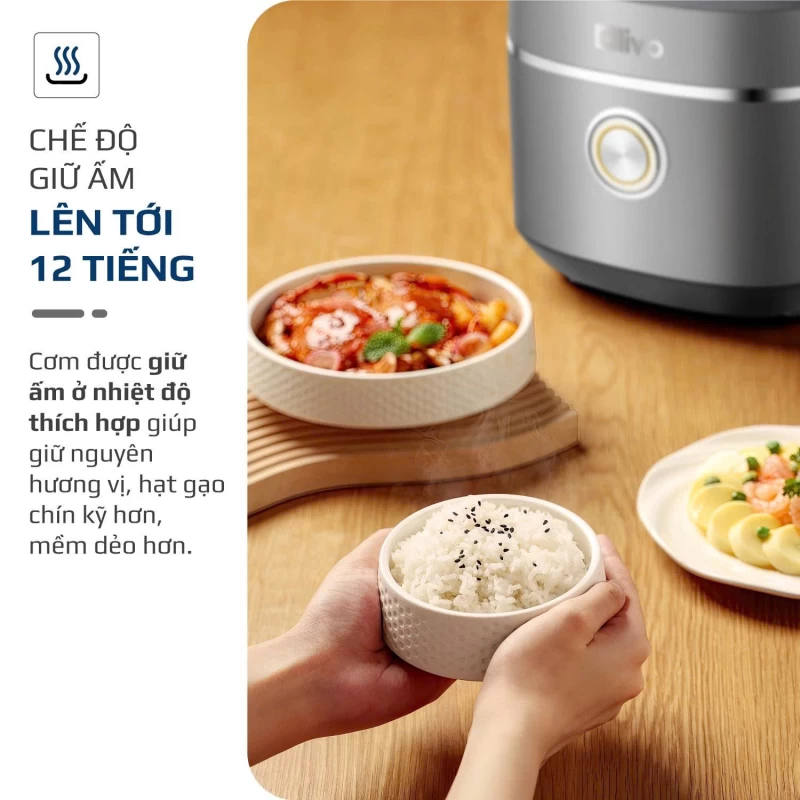 Nồi Cơm Điện OLIVO RC86 Titanium – Lòng Nồi INOX 304 Chống Dính Tự Nhiên, Nấu Cơm Ngon, Thiết Kế Tinh Tế, Sang Trọng - Thumbnail 21