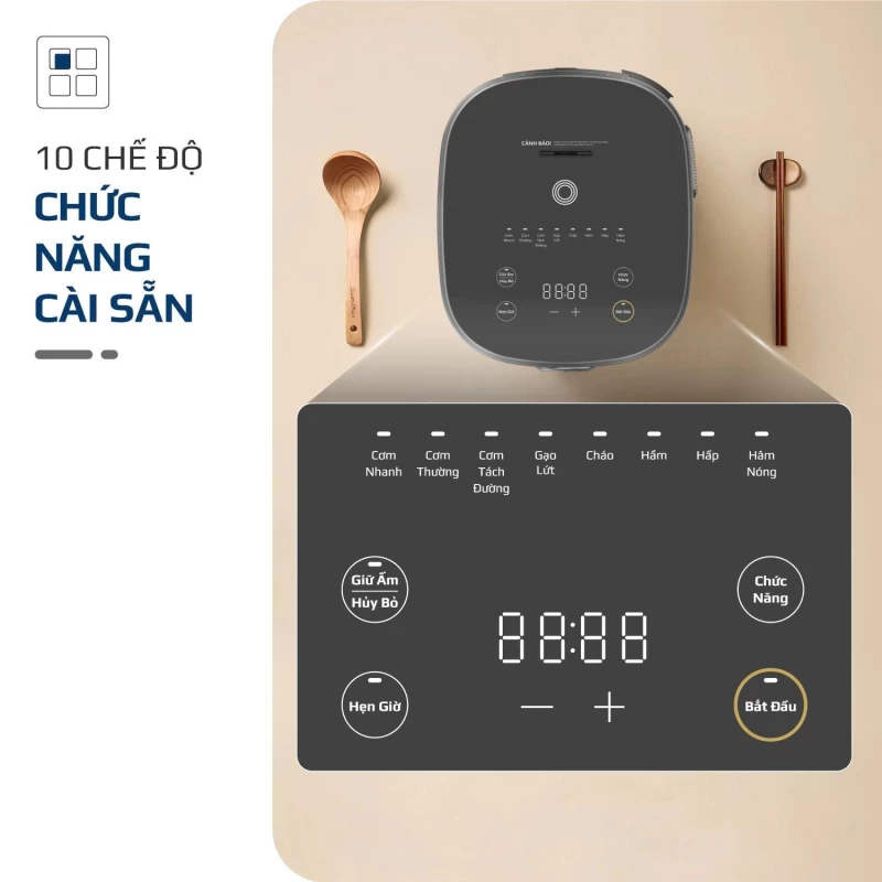 Nồi Cơm Điện OLIVO RC86 Titanium – Lòng Nồi INOX 304 Chống Dính Tự Nhiên, Nấu Cơm Ngon, Thiết Kế Tinh Tế, Sang Trọng - Thumbnail 15