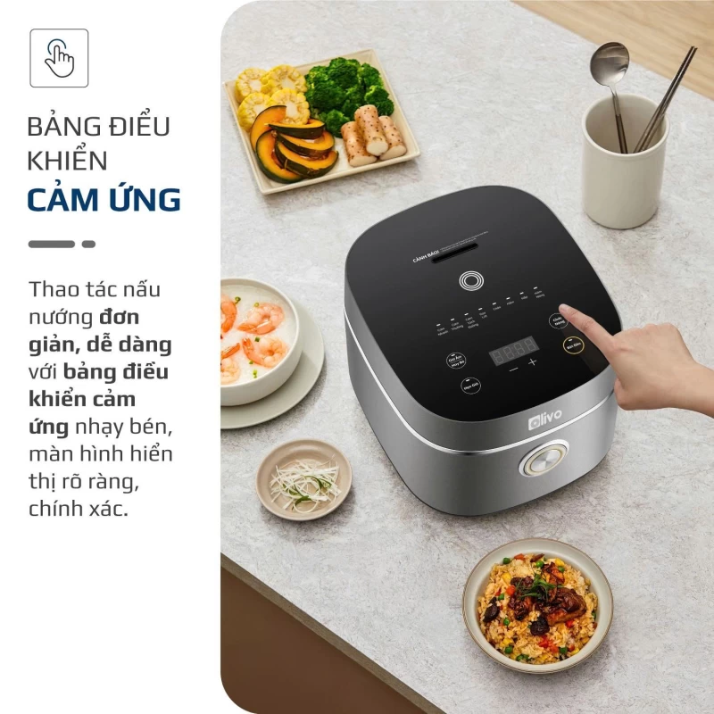 Nồi Cơm Điện OLIVO RC86 Titanium – Lòng Nồi INOX 304 Chống Dính Tự Nhiên, Nấu Cơm Ngon, Thiết Kế Tinh Tế, Sang Trọng - Thumbnail 23