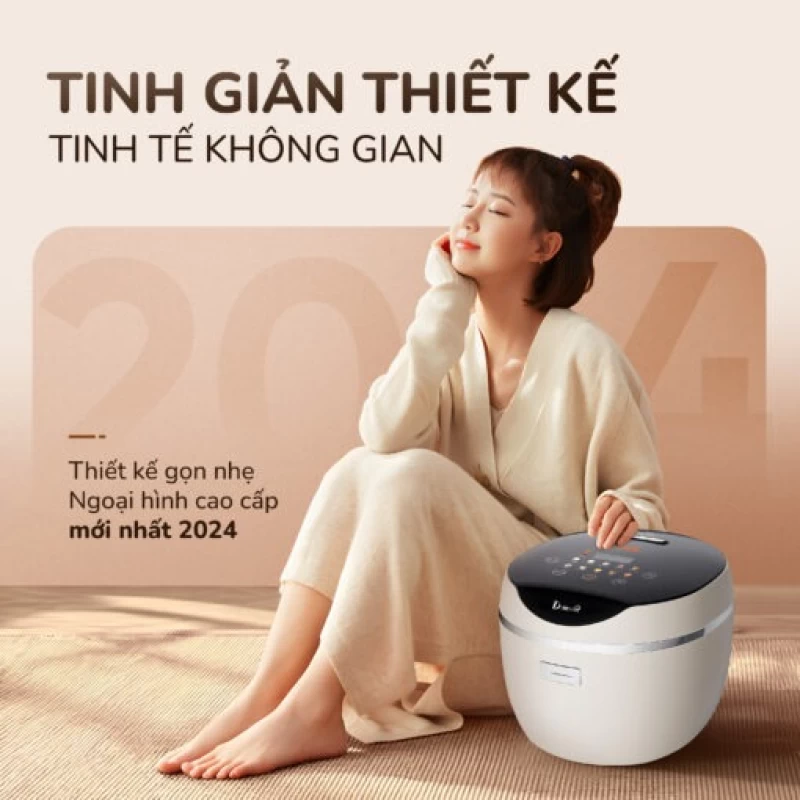 Nồi cơm điện tử UNIE URC612 , nấu cơm giảm đường, lòng nồi inox, dung tích 1,2L - Ảnh 18