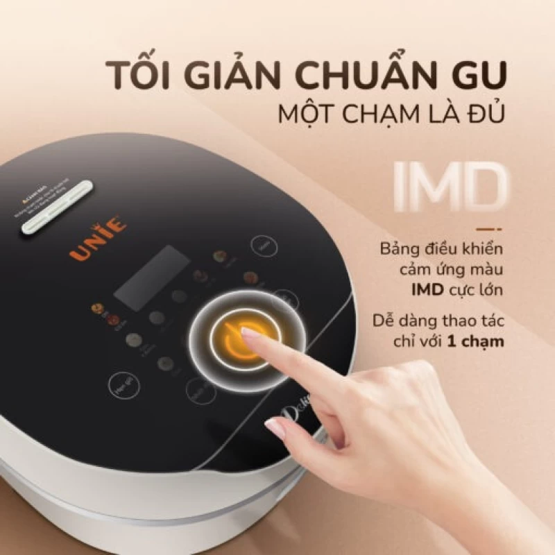 Nồi cơm điện tử UNIE URC612 , nấu cơm giảm đường, lòng nồi inox, dung tích 1,2L - Ảnh 17