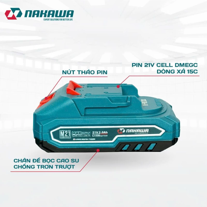 Pin 21V 2.0Ah NAKAWA NK-PM21/2000 - Thumbnail 2