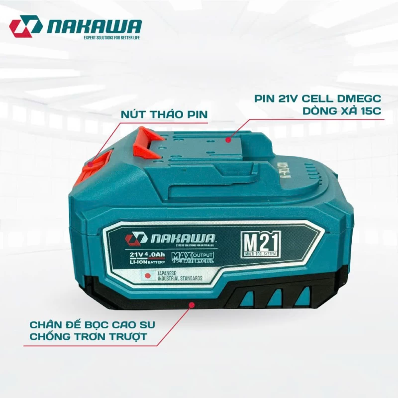 Pin 21V 4.0Ah NAKAWA NK-PM21/4000 - Thumbnail 1