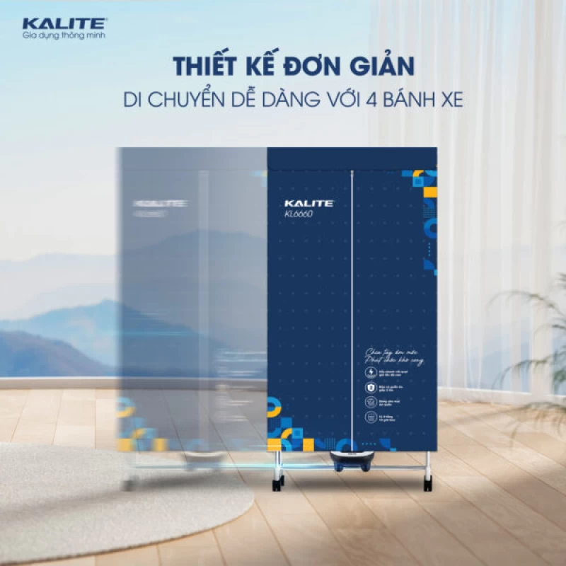 Tủ Sấy Quần Áo Đa Năng Kalite KL6660 Diệt Khuẩn Nấm Mốc - Thumbnail 3