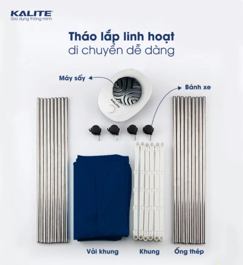 Tủ Sấy Quần Áo Kalite KL6880 Sấy Khô Nhanh Diệt Vi Khuẩn - Thumbnail 5