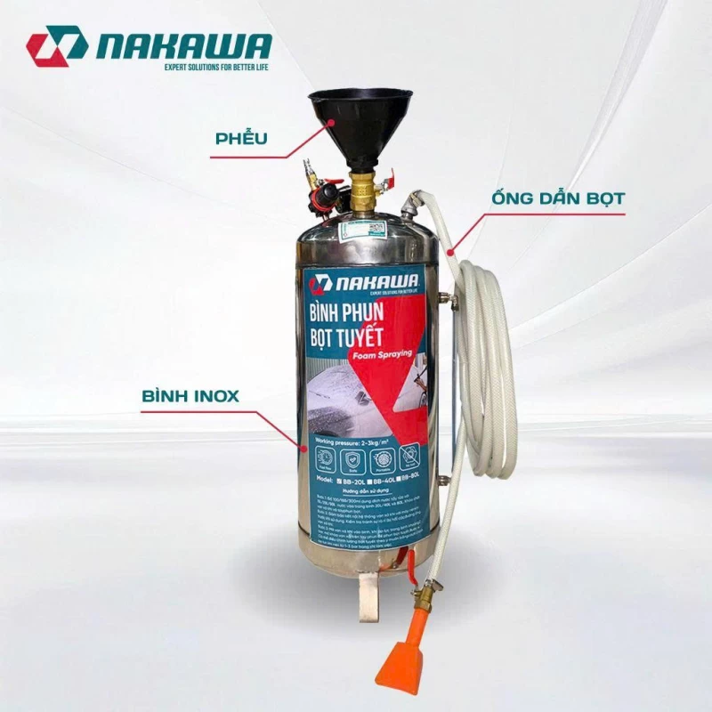 Bình phun bọt tuyết NAKAWA BB-20L - Ảnh 2