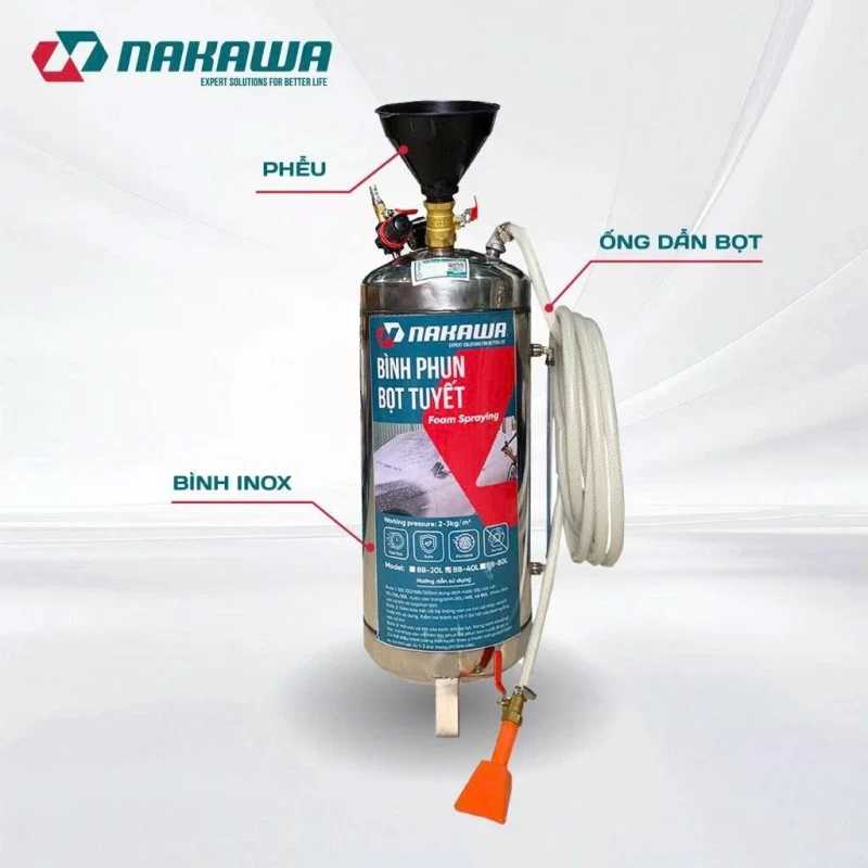 Bình phun bọt tuyết NAKAWA BB-40L - Ảnh 5