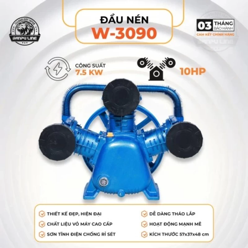 Đầu Nén Khí 10Hp Sanpu Line W-3090 - Ảnh 1