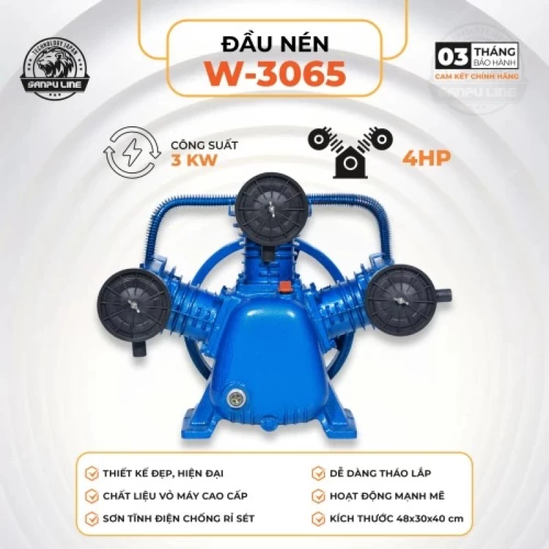 Đầu Nén Khí 4Hp Sanpu Line W-3065 - Ảnh 1