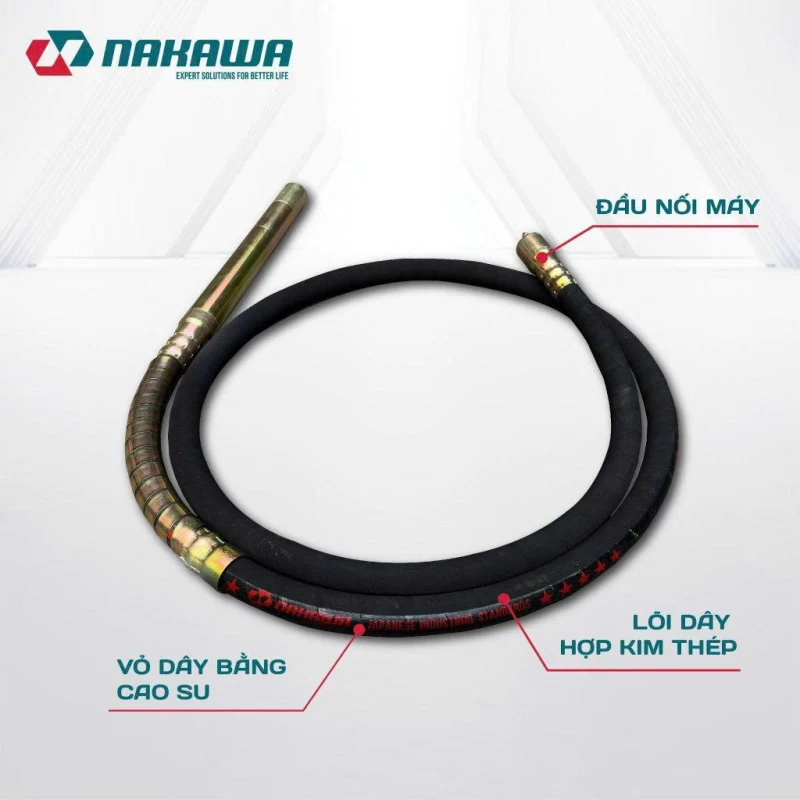 Dây đầm rung bê tông NAKAWA NK35-4 - Ảnh 2