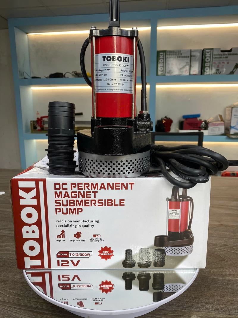 Máy Bơm Chìm Kẹp Bình Ắc Quy Cao Cấp TOBOKI TK-12/300W - Ảnh 3