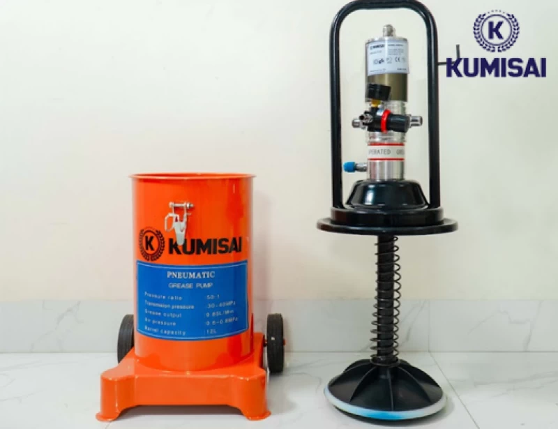 Máy bơm mỡ bằng hơi Kumisai KMS-12S - Ảnh 2