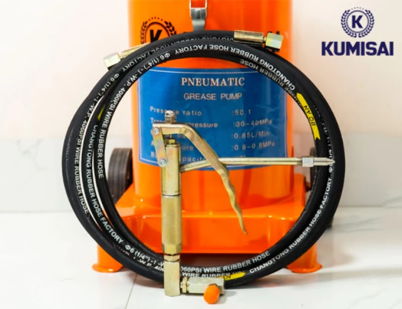 Máy bơm mỡ bằng hơi Kumisai KMS-12S - Ảnh 1