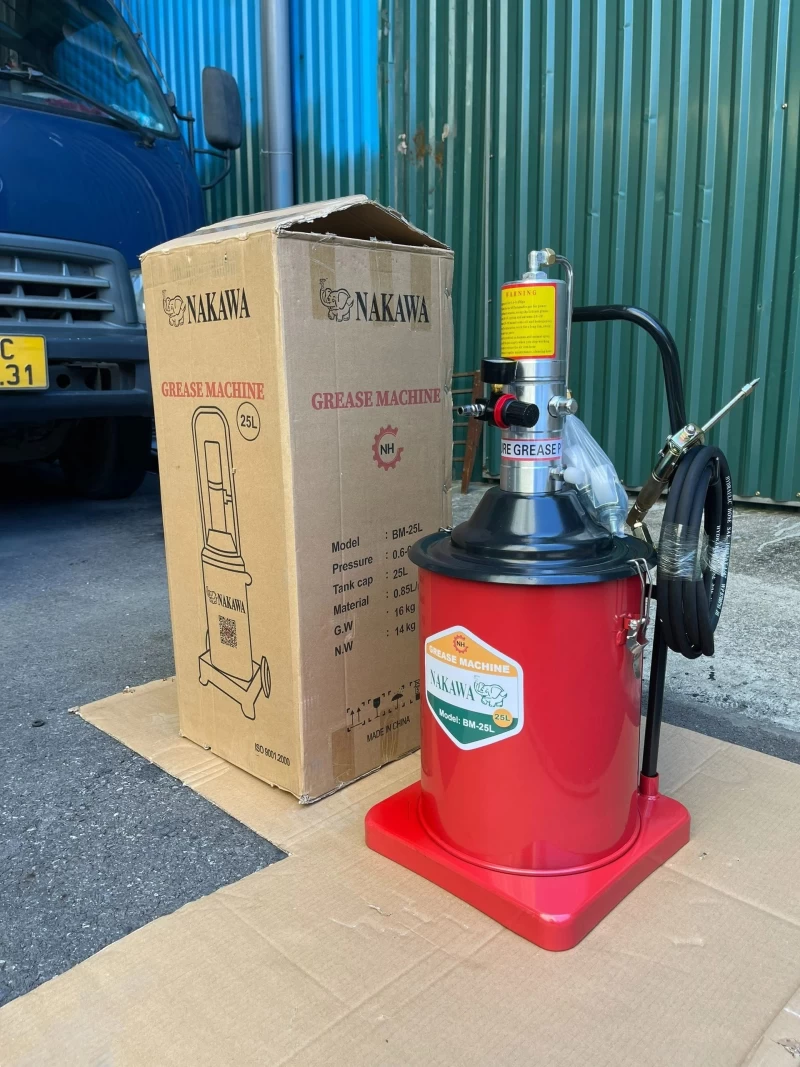 Máy bơm mỡ dùng khí nén NAKAWA BM-25L - Ảnh 8
