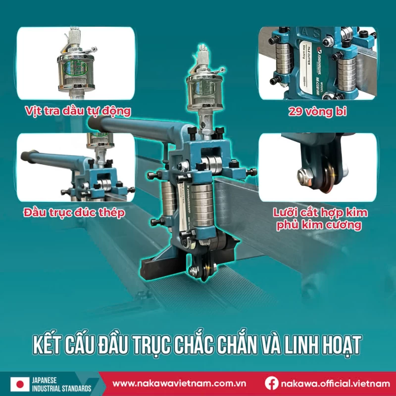 Máy Cắt Gạch Bàn Đẩy Tay Nakawa NK-CGB1000 - Ảnh 4