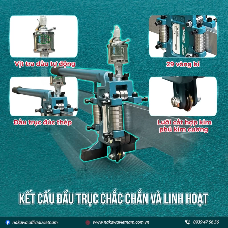Máy Cắt Gạch Bàn Đẩy Tay Nakawa NK-CGB1200 - Ảnh 2