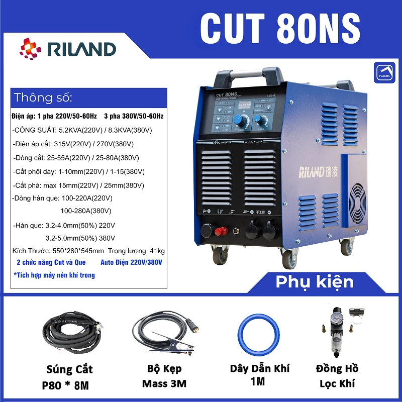 MÁY CẮT PLASMA RILAND CUT 80NS - Ảnh 1