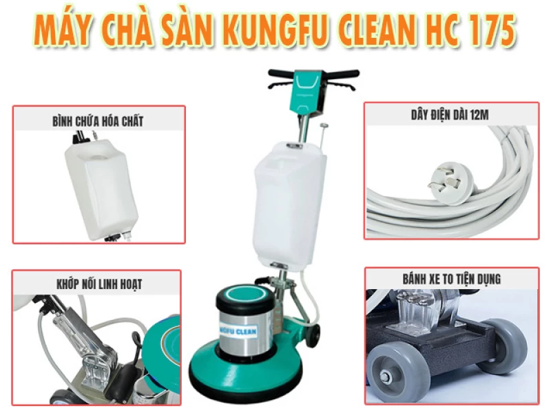 Máy Chà Sàn Nhà Xưởng Kungfu Clean HC175 - Thumbnail 1