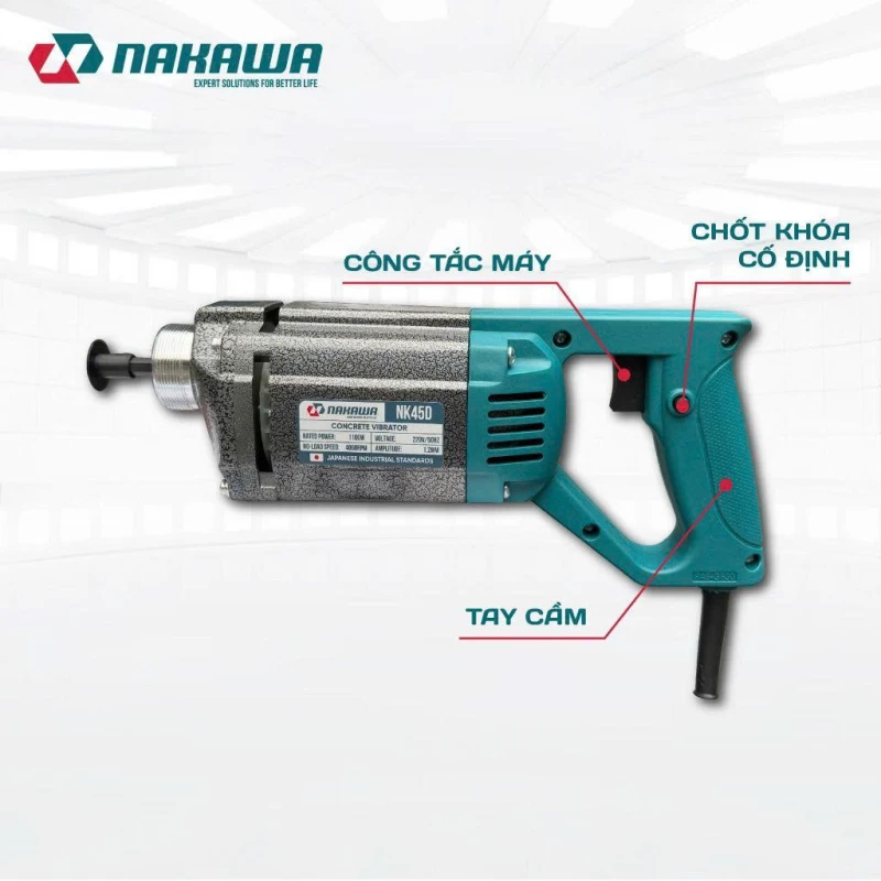 Máy đầm rung bê tông NAKAWA NK45D - Ảnh 3