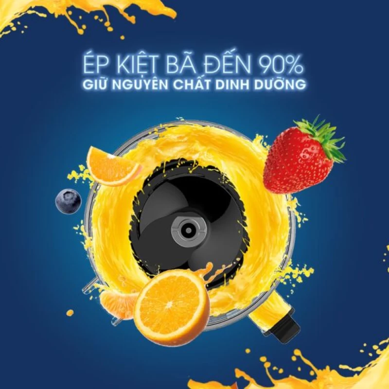 Máy ép chậm KALITE KL-565 kiệt bã, êm ái, bền bỉ - Ảnh 3