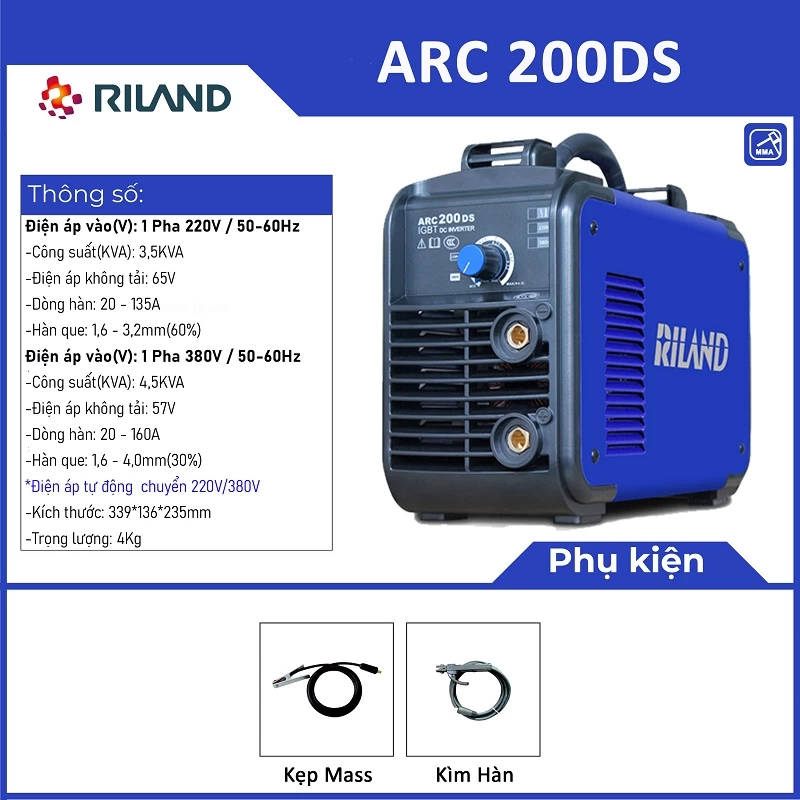 MÁY HÀN RILAND ARC 200DS - Ảnh 4